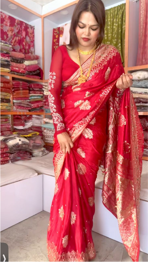Khaddi saree With blouse - Image 2